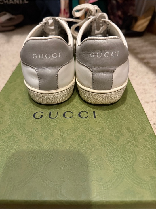 GUCCI ホワイトレザースニーカー Gucciホワイトレザースニーカー 【公式通販】